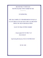 Nghiên cứu điều tra bệnh nấm hại lạc vụ xuân 2008 tại hà nội và phụ cận, biện pháp phòng trừ một số bệnh hại chính 