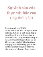 Tài liệu Sự sinh sản của thực vật bậc cao (thụ tinh kép ) pdf