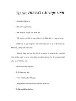 Tài liệu Tập đọc - THƯ GỬI CÁC HỌC SINH doc