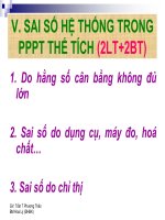 Tài liệu V. SAI SỐ HỆ THỐNG TRONG PHƯƠNG PHÁP PHAN TÍCH THỂ TÍCH ( docx