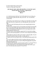 Tài liệu Đề thi hết môn Môi trường - An toàn du lịch doc