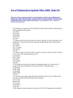 Tài liệu Test of Mathematical Aptitude MBA, RRB doc