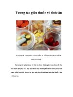 Tài liệu Tương tác giữa thuốc và thức ăn pdf