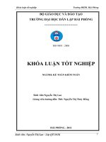 Hoàn thiện tổ chức kế toán doanh thu, chi phí và xác định kết quả kinh doanh tại CN công ty cổ phần vận tải dầu khí việt nam tại hải phòng 