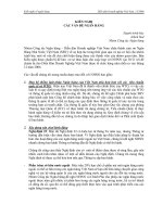 Tài liệu KIẾN NGHỊ CÁC VẤN ĐỀ NGÂN HÀNG doc