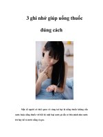 Tài liệu 3 ghi nhớ giúp uống thuốc đúng cách pptx