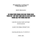 So sánh phần phong cách học trong sách tiếng việt hợp nhất năm 2000 và sách ngữ văn trung học phổ thông hiện nay luận văn thạc sỹ ngữ văn 