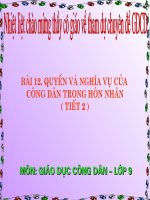 Tài liệu QUYỀN VÀ NGHĨA VỤ TRONG HÔN NHÂN