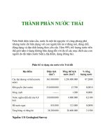 Tài liệu thành phần nước thải pptx