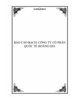 Tài liệu BÁO CÁO BẠCH: CÔNG TY CỔ PHẦN QUỐC TẾ HOÀNG GIA pptx