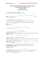 Tài liệu Đề thi thử ĐH môn Toán lần 2 (ĐH Vinh 2010) pptx