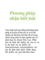 Tài liệu Phương pháp nhận biết loài pdf