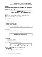 Bài soạn GRAMMAR UNIT 11