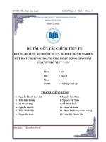 Tiểu luận:Khủng hoảng nợ dưới chuẩn, bài học kinh nghiệm rút ra từ khủng hoảng cho hoạt động tài chính ở Việt Nam