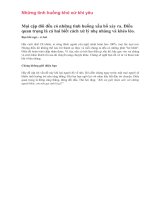 Những tình huống khó xử khi yêu