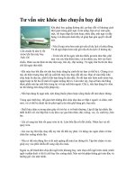 Tài liệu Tư vấn sức khỏe cho chuyến bay dài pptx