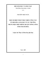Một số biện pháp thực hiện công tác xã hội hoá giáo dục ở các trường trung học phổ thông huyện nông cống tỉnh thanh hoá 