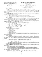 Gián án Đề đáp án Hóa học 8 2010-2011