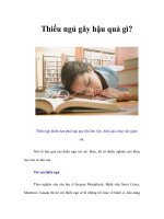 Tài liệu Thiếu ngủ gây hậu quả gì? ppt