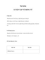Tài liệu Ngữ pháp - LUYỆN TẬP VỀ ĐỘNG TỪ doc
