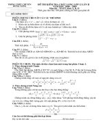 Bài giảng Đề thi thử ĐH lần 2 năm học 2008 - 2009