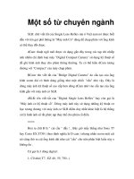 Tài liệu Một số từ chuyên ngành pptx