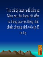 Tài liệu Tiêu chí ra đề kiểm tra pdf