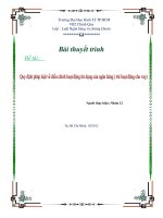 Quy định pháp luật về điều chỉnh hoạt động tín dụng của ngân hàng 