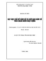 Dạy học chủ đề hàm số và giới hạn hàm số theo quan điểm hoạt động 