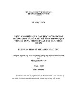 Nâng cao hiệu quả dạy học môn GDCD ở trường THPT hương khê hà tĩnh thông qua việc sử dụng phương pháp dạy học trực quan 