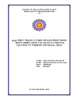 Thực trạng và giải pháp nhằm hoàn thiện công tác quản lí nhân sự tại công ty TNHH đt TM XD gia thất 