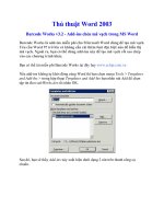 Tài liệu Barcode Works v3.2 - Add-ins chèn mã vạch trong MS Word pdf