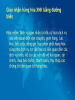 Tài liệu Giao nhận hàng hóa XNK bằng đường biển doc