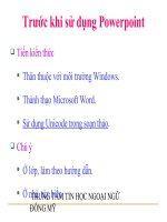 Gián án GIÁO TRÌNH POWERPOINT