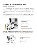 Tài liệu Exercises for Keeping a Young Mind docx