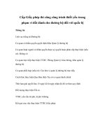 Tài liệu Cấp Giấy phép thi công công trình thiết yếu trong phạm vi đất dành cho đường bộ đối với quốc lộ pptx