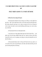Tài liệu CÁC BIỆN PHÁP NÂNG CAO CHẤT LƯỢNG CS-GD TRẺ ĐỂ PHÁT TRIỂN GDMN CỦA TP.HỒ CHÍ MINH pdf