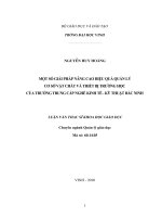 Một số giải pháp nâng cao hiệu quả quản lý cơ sở vật chất và thiết bị trường học của trường trung cấp nghề kinh tề   kỹ thuật bắc ninh 