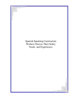 Tài liệu Spanish-Speaking Construction Workers Discuss Their Safety Needs and Experiences pptx