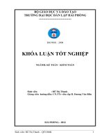 Hoàn thiện công tác tổ chức kế toán tập hợp chi phí sản xuất và tính giá thành sản phẩm tại công ty TNHH thương mại VIC 