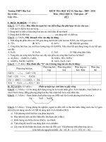 Tài liệu Kiểm tra HKII môn Hóa 8 (Có đáp án) ppt