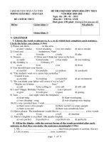 Gián án Đề thi HSG Môn Tiếng Anh 2010-2011