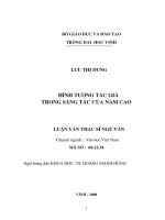 Hình tượng tác giả trong sáng tác của nam cao 