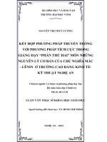 Kết hợp phương pháp truyền thông với phương pháp tích cực trong giảng dạy phần thứ hai môn những nguyên lý cơ bản của chủ nghĩa mác   lênin ở trường cao đẳng kinh tế   kỹ thuật nghệ an 