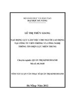 Tạo động lực làm việc cho người lao động tại công ty viễn thông và công nghệ thông tin điện lực miền trung 