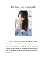 Tài liệu Lờn thuốc – chuyện không nhỏ! pptx