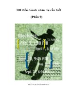 Tài liệu 100 điều doanh nhân trẻ cần biết (Phần 9) pdf