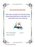 Tài liệu ĐỀ TÀI “Tăng cường vai trò kinh tế của Nhà nước là nhân tố quan trọng để hình thành và hoàn thiện cơ chế quản lí kinh tế mới ở nước ta hiện nay.” pptx