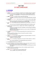 Tài liệu Unit 2 : in the limelight pdf