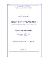 Ngiên cứu hiệu lực chế phẩm vi khuẩn nốt sần lạc trên vùng đát các ven biển hằng hóa, thanh hóa 